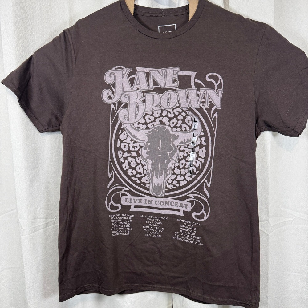 Kane‎ Brown Concert Mens Large brown T-Shirt